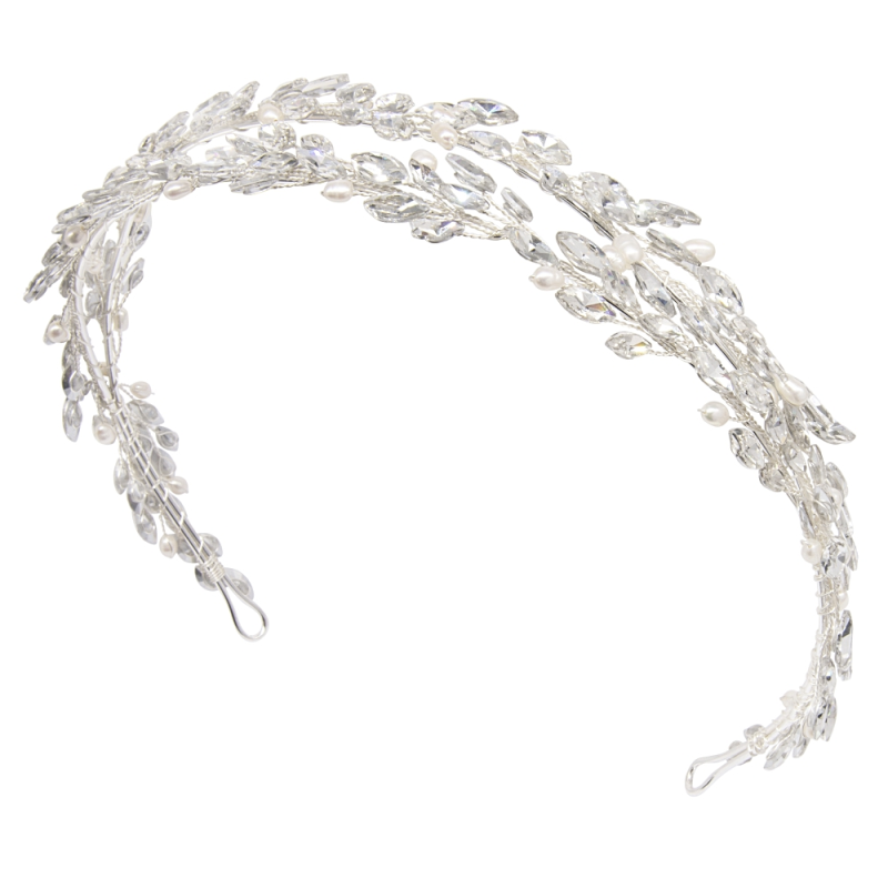 Double strand crystal headband