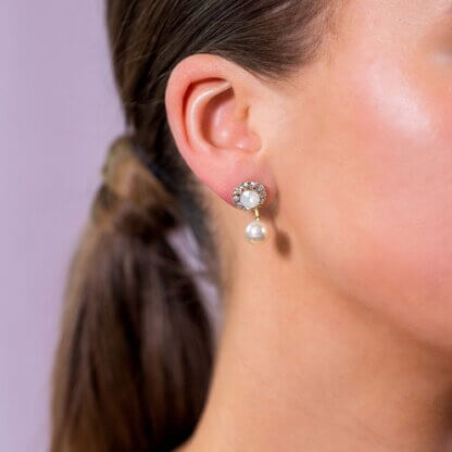 Miss Sofia Butterfly Earrings - Ivory Opal